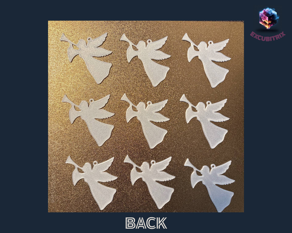 Christbaumdekoration - Engel mit Trompete - 9 Stück