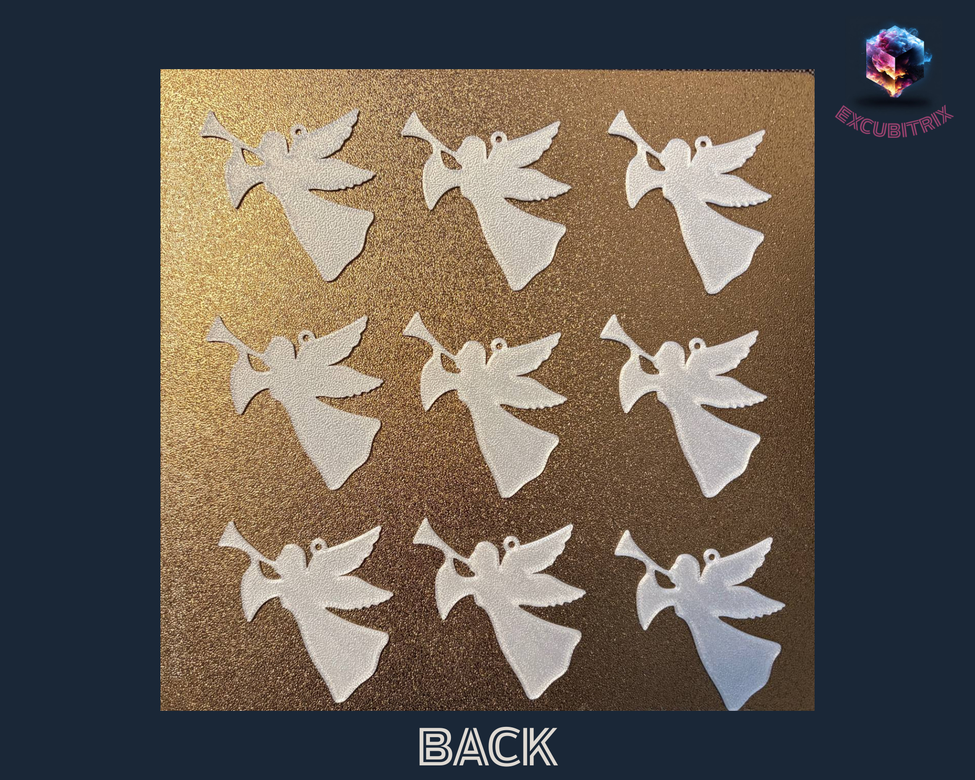 Christbaumdekoration - Engel mit Trompete - 9 Stück