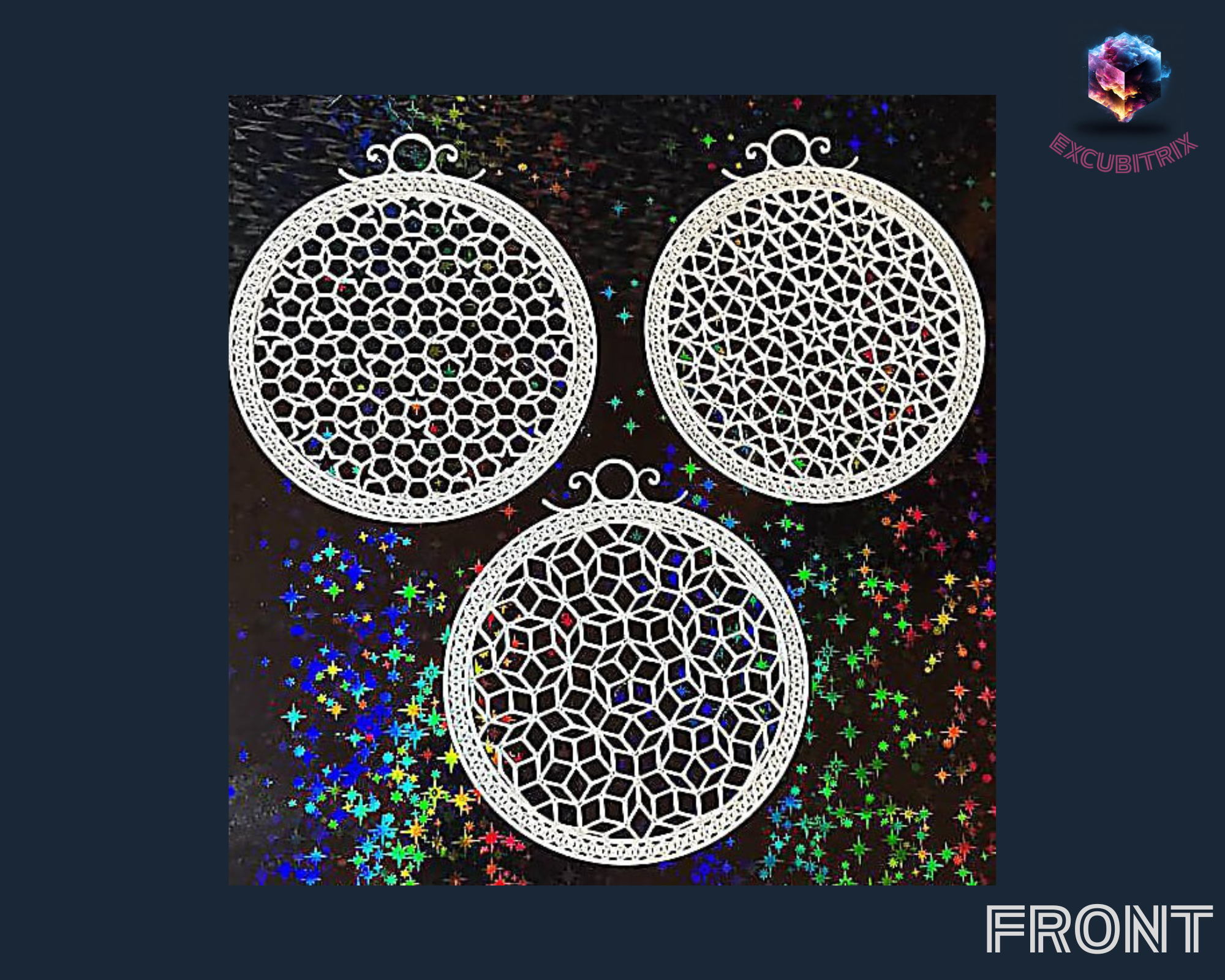 Christbaumdekoration - Ornamente - 3 Stück