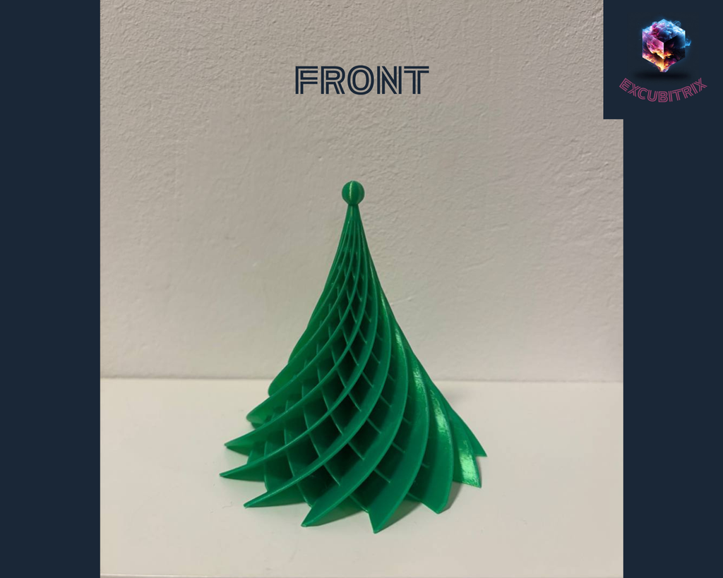 Gerippter Weihnachtsbaum - 10,0cm hoch