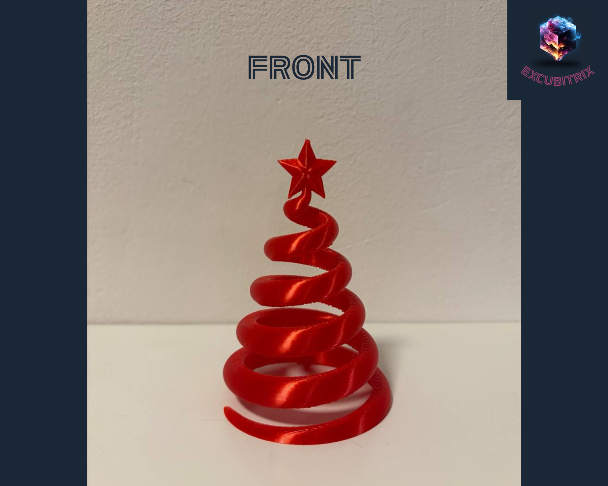 Spiralförmiger Weihnachtsbaum - 9,0cm hoch