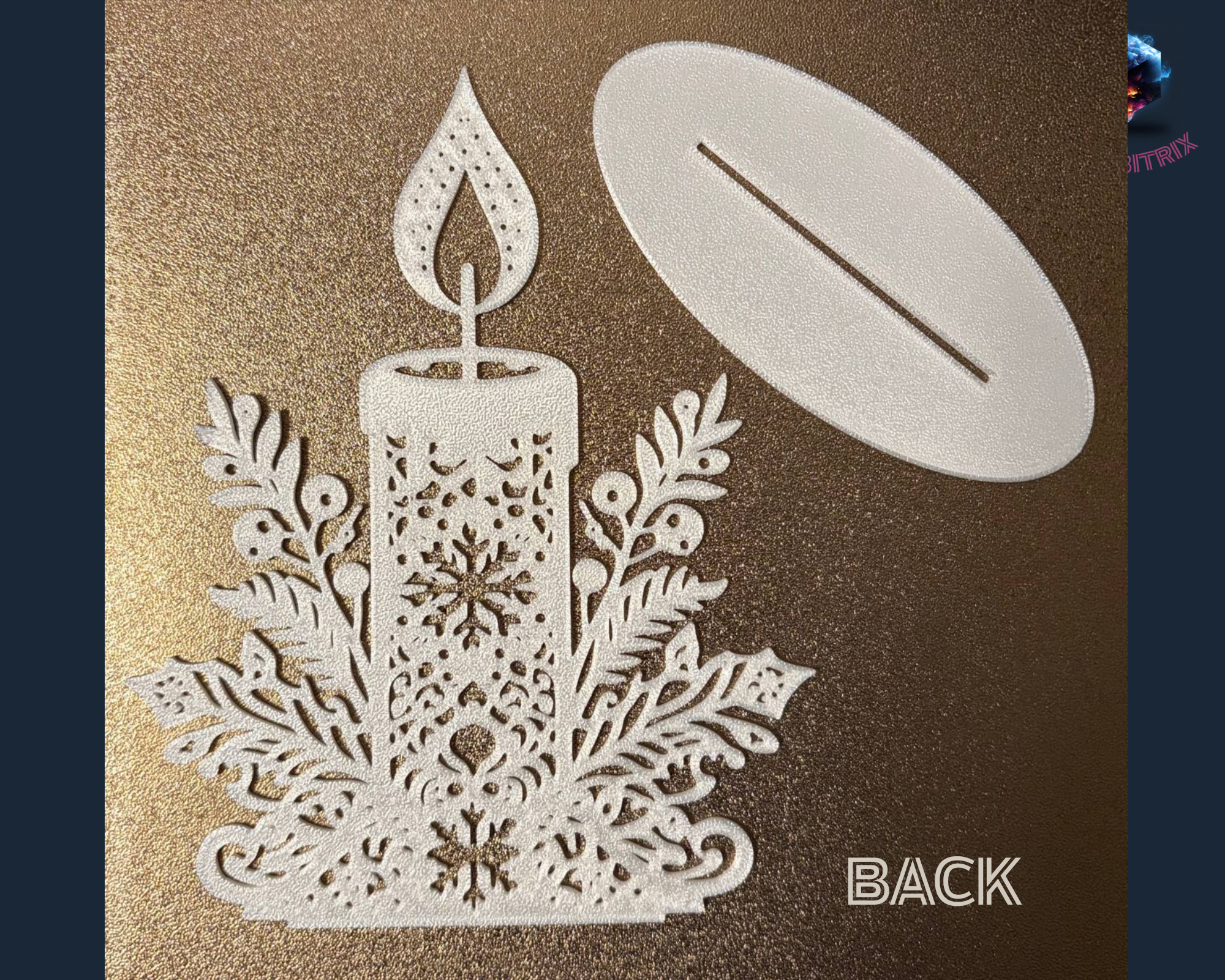 Tischaufsteller - Weihnachtskerze