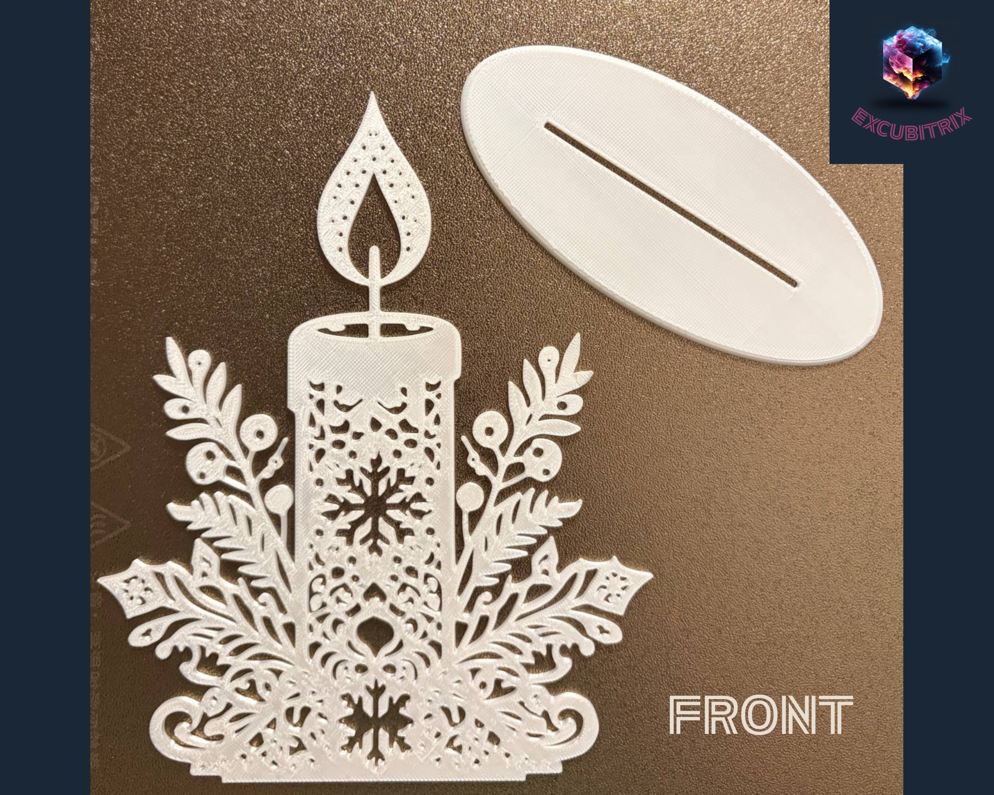 Tischaufsteller - Weihnachtskerze