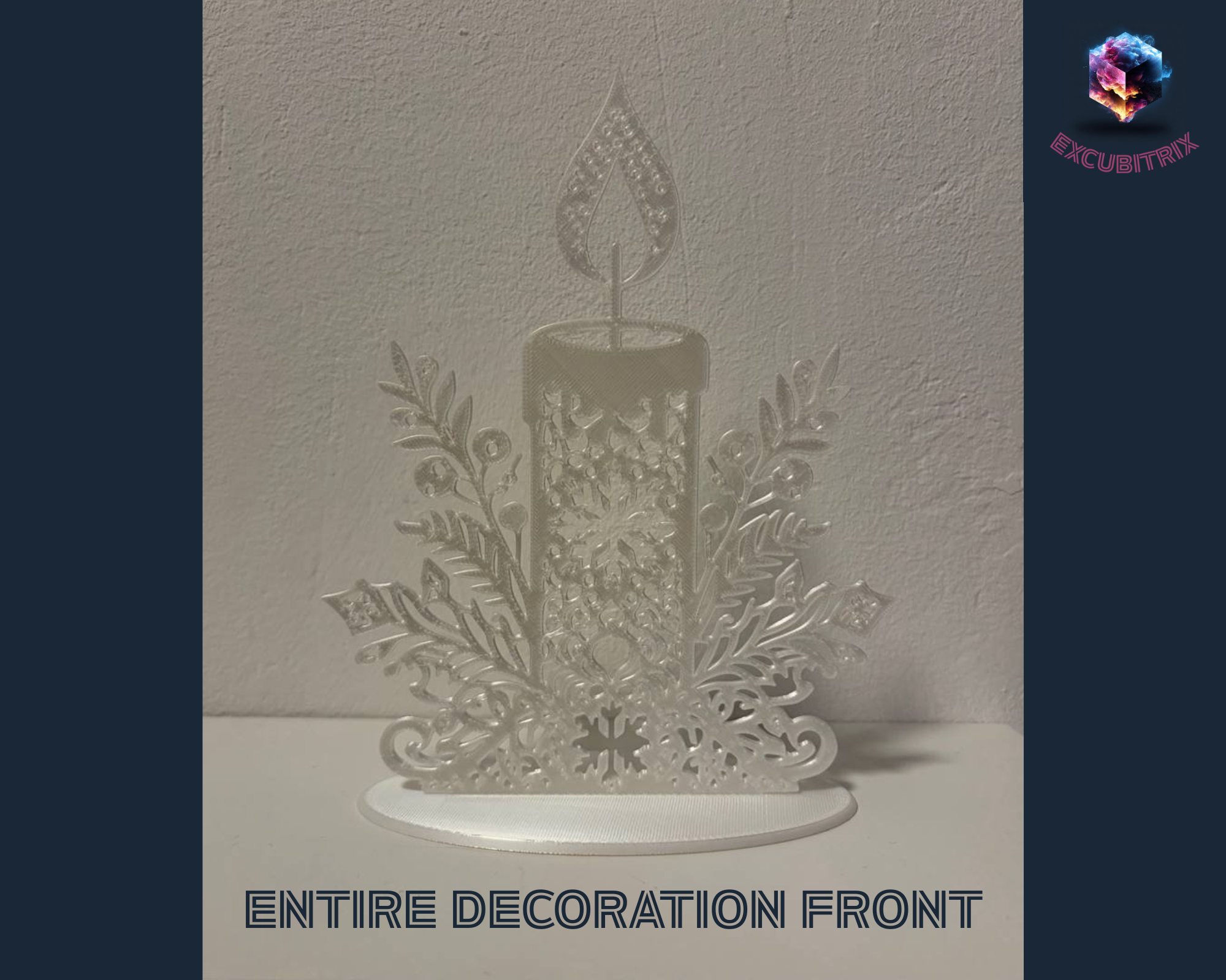 Tischaufsteller - Weihnachtskerze