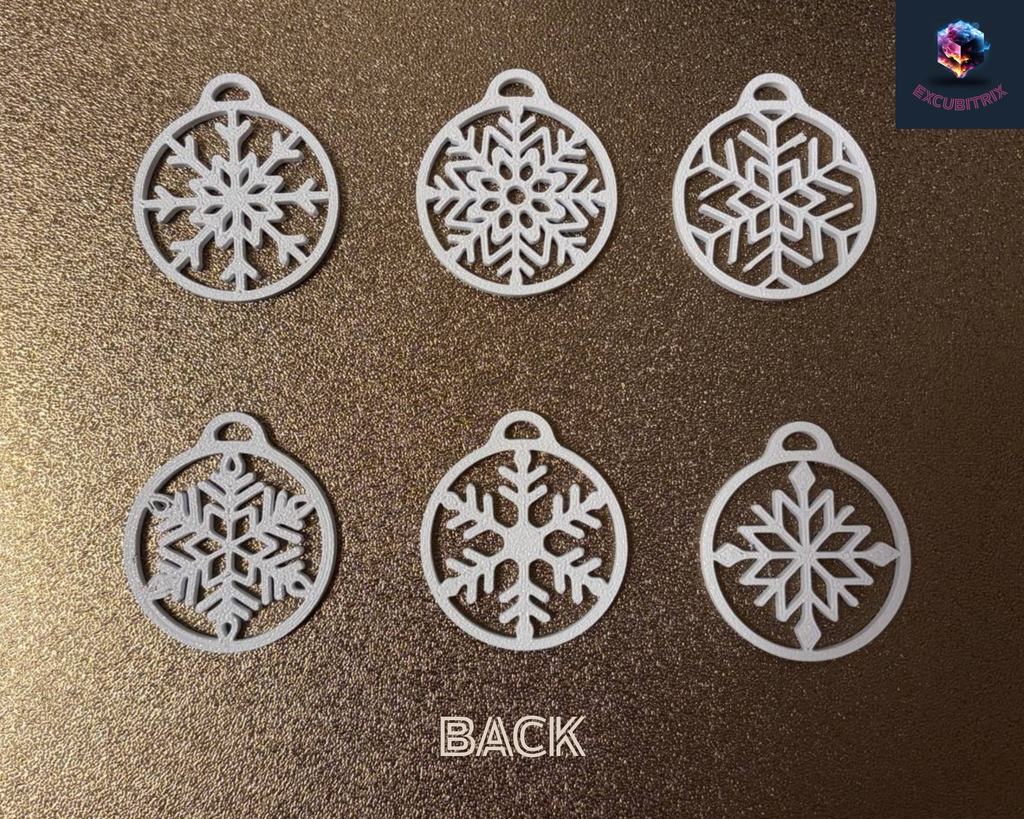 Christbaumdekoration - Schneeflocken - 6 Stück