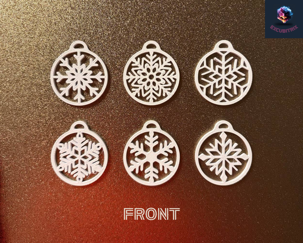 Christbaumdekoration - Schneeflocken - 6 Stück
