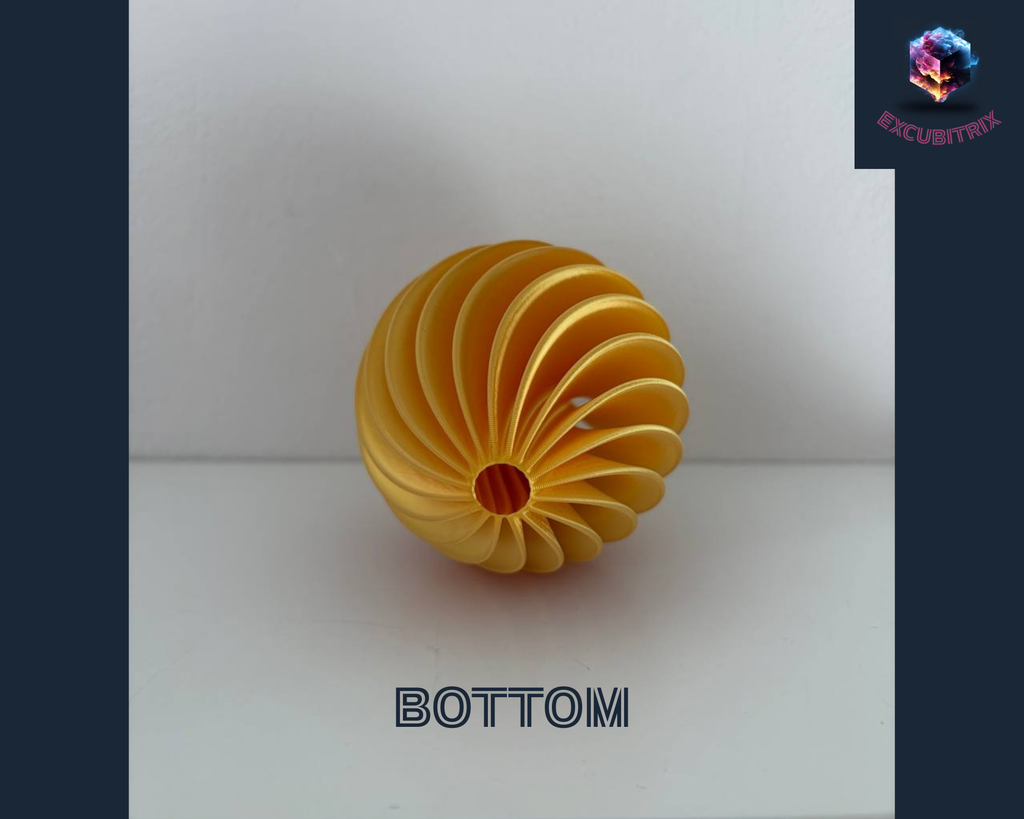 Gerippte Christbaumkugel - Durchmesser 7,5cm