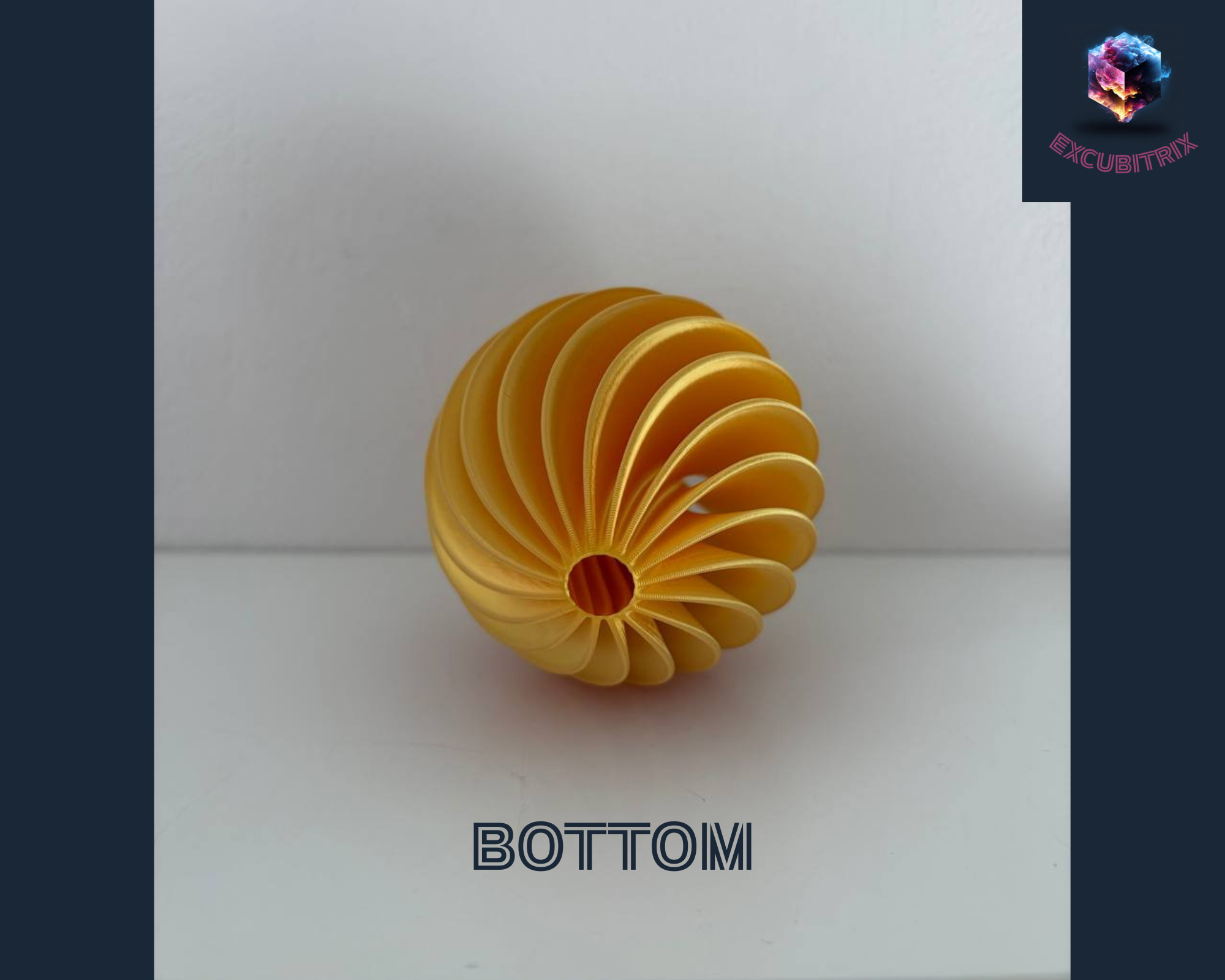 Gerippte Christbaumkugel - Durchmesser 7,5cm