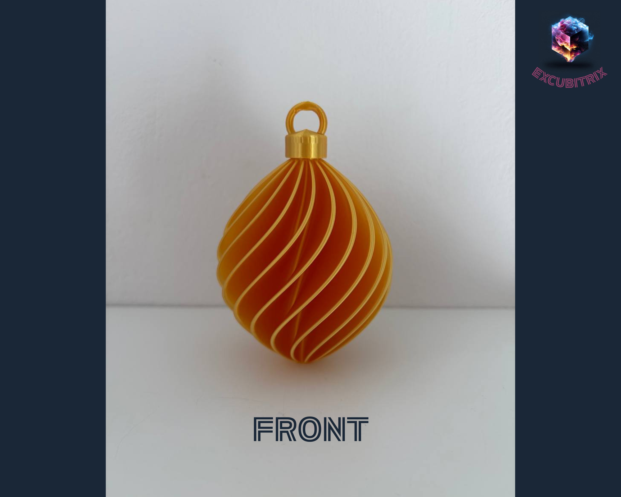 Gerippte Christbaumkugel - Durchmesser 7,5cm