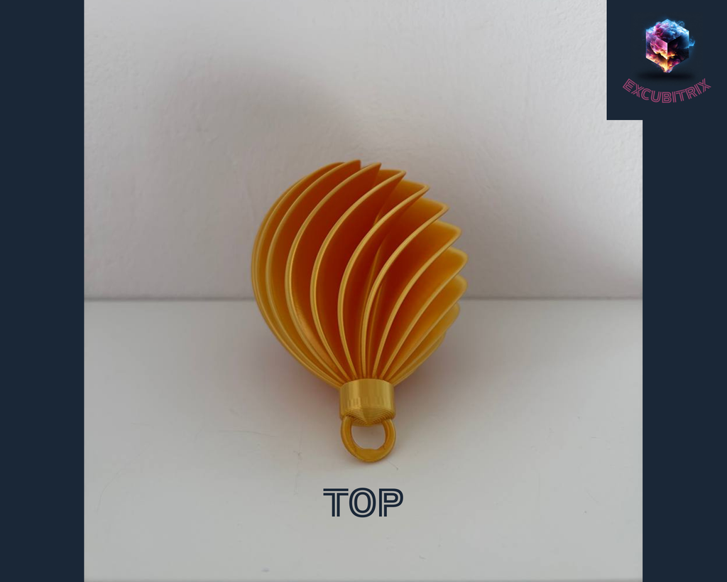 Gerippte Christbaumkugel - Durchmesser 7,5cm