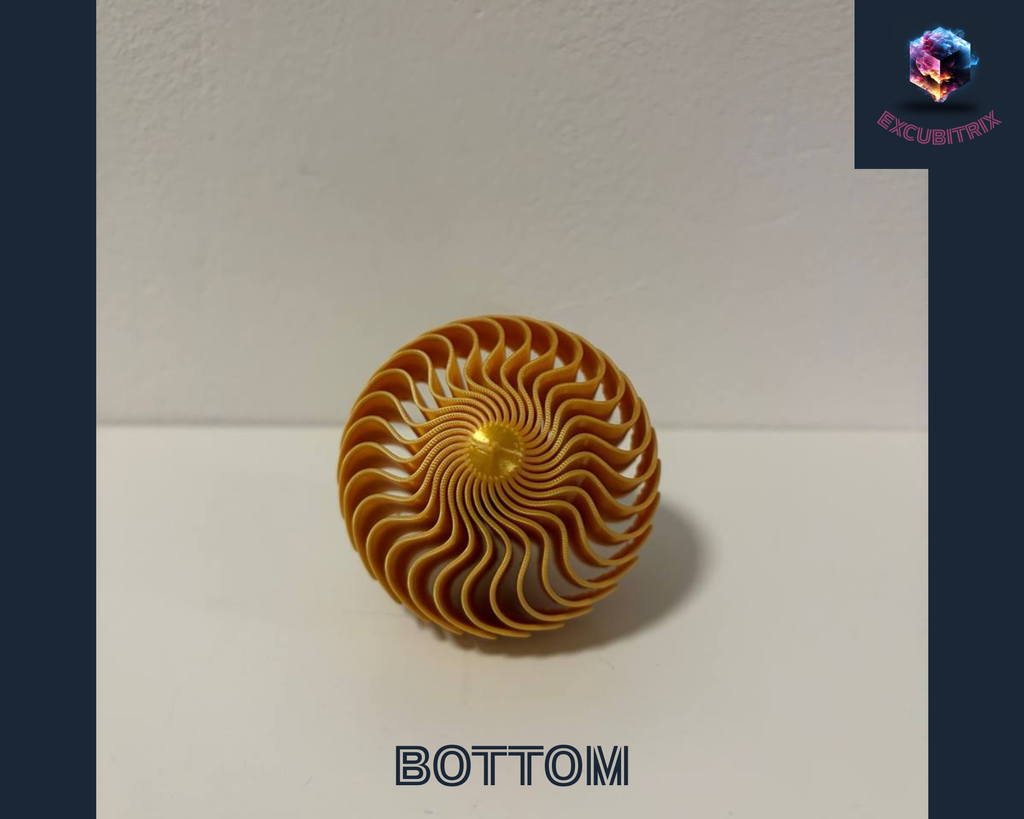 Gewellte Christbaumkugel - Durchmesser 5,6cm