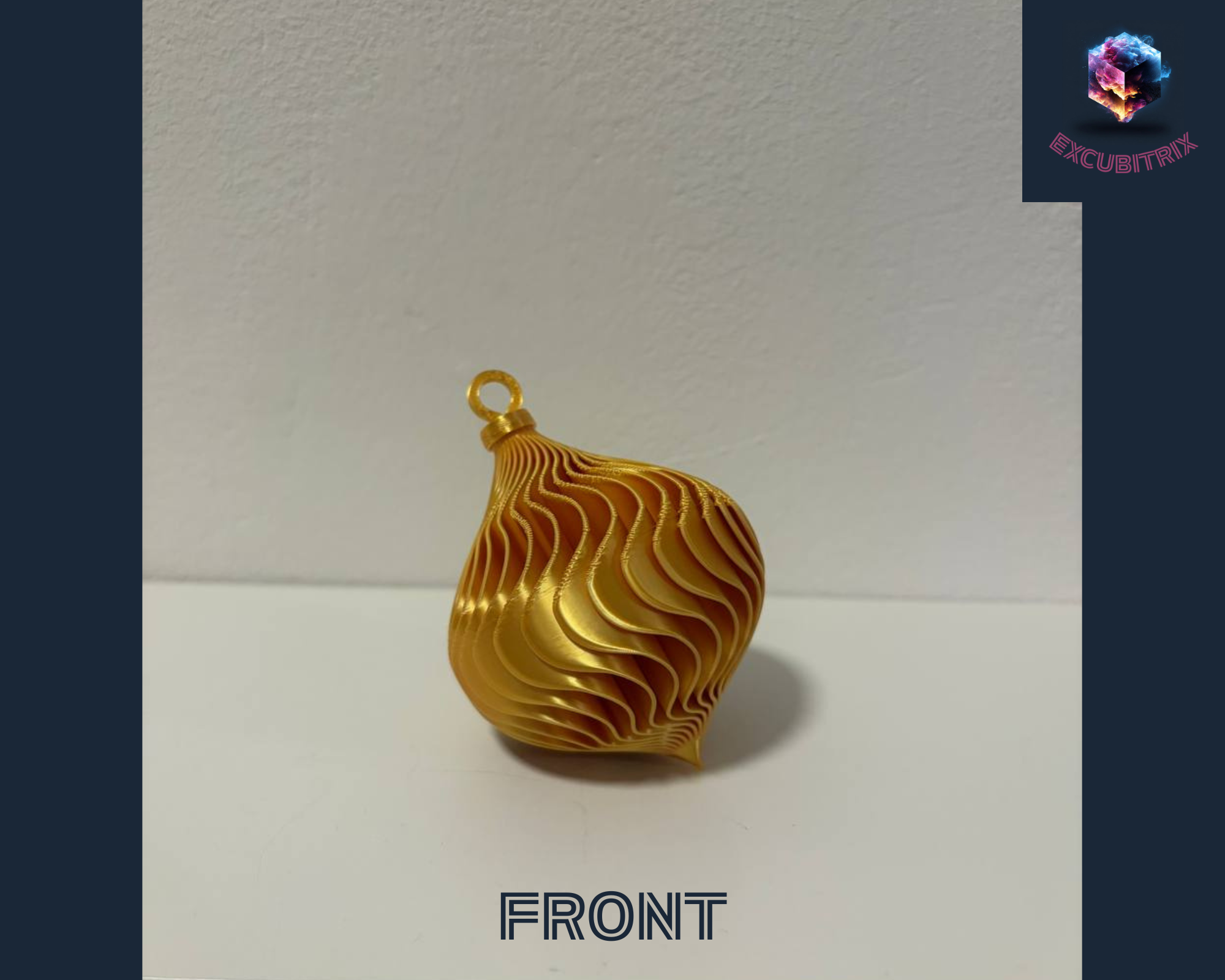 Gewellte Christbaumkugel - Durchmesser 5,6cm